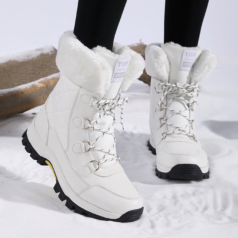 Winter Cotton-Padded Shoes Women'S Shoes High-Top Snow Boots Thermal - Image 3